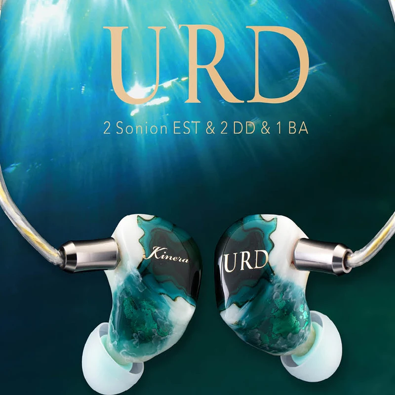 

Kinera URD 2EST 2DD 1BA Hybrid HIFI IEMs Hifi Music Monitor DJ Studio In-Ear Audiophile Earphone Earbuds Detachable 0.78mm Cable