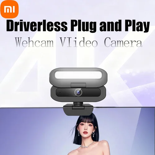Xiaomi 4K 60FPS cámara web en vivo 2K Full HD cámara USB Autofocus PC micrófono giratorio luz de relleno cámara de transmisión para Live 2025