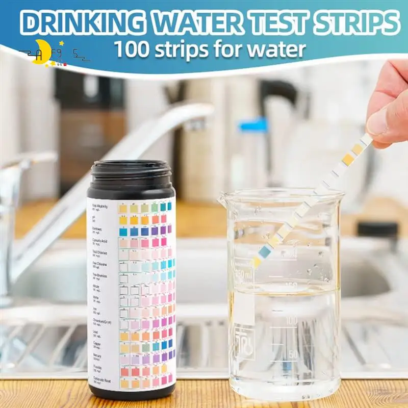 

AF95-Drinking Water Test Kit Strip 17 In 1 Water Test For Tap Well Water Hot Tub Test Strip Spa Test Strip Pool Test Strip