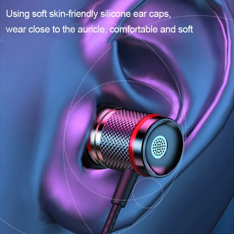 9D HIFI Heavy Bass Earphone 3.5MM AUX/Type-C Digital Chip 7.1 Surround Stereo Wired Headset With Mic Earbud For Samsung Android image 4