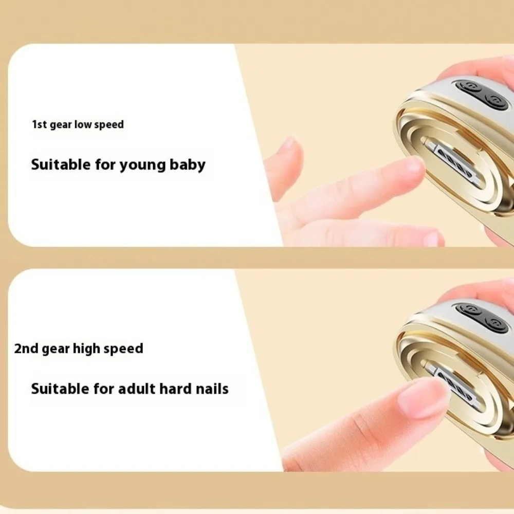 Electric Automatic Nail Clipper Mini Portable Manicure Nail Trimmer USB Rechargeable Low Noise Nail Clipper Polisher Home