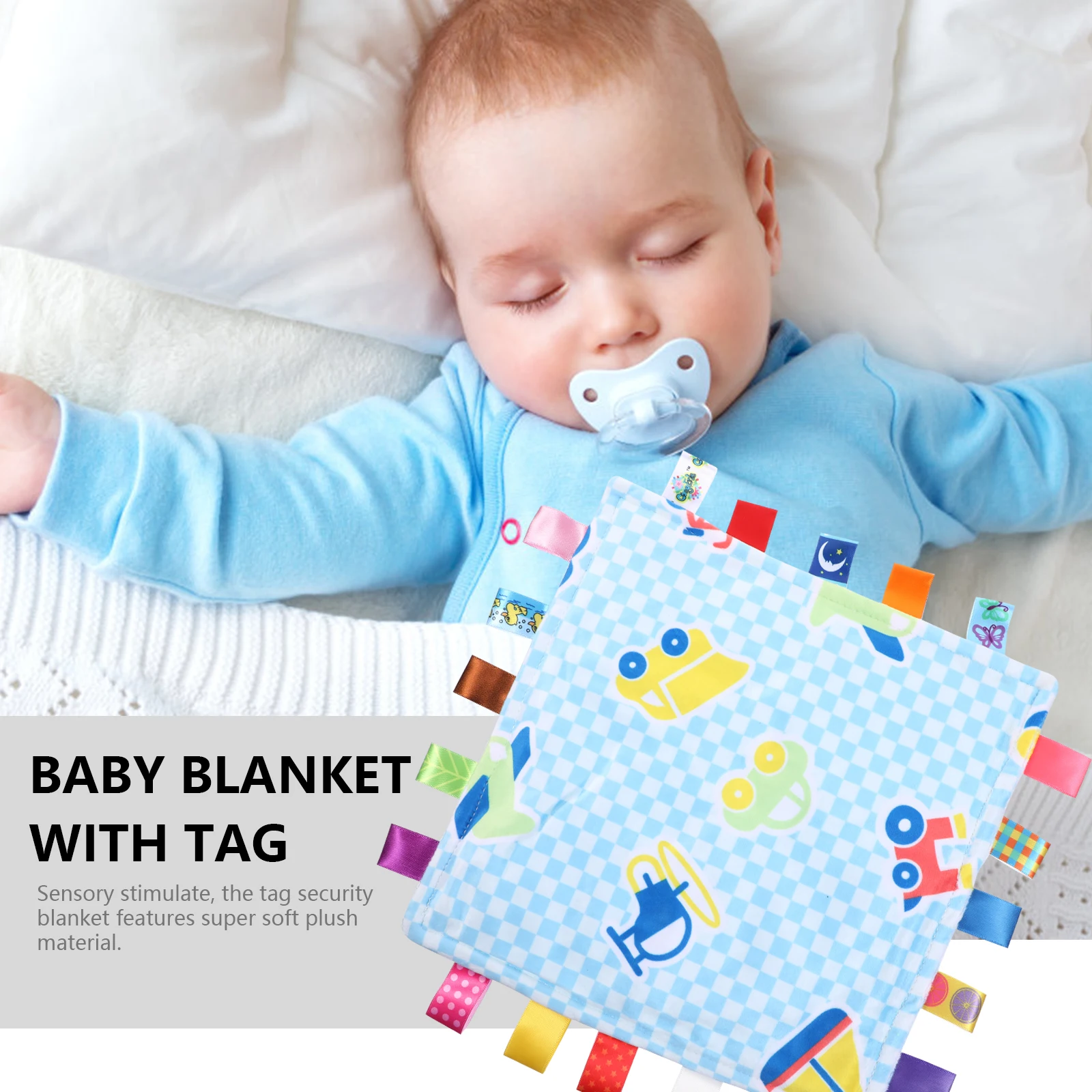 

Pink Soothing Towel Blanket Security Comforter Scarf Blankets Babies Sky-blue Soft with Tags Newborn