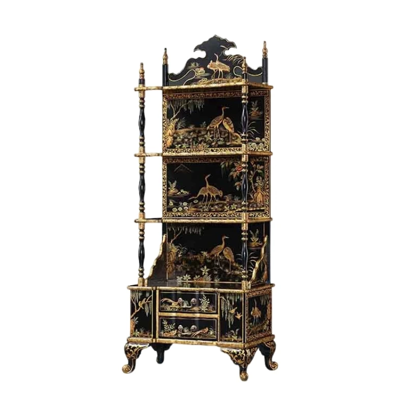 French Chinese style multi-layer display stand 76 * 42 * 191cm