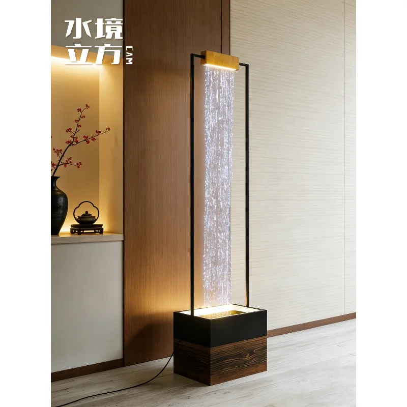 Flowing water ornament, floor-to-ceiling modern simple circulating water curtain wall entrance decoration