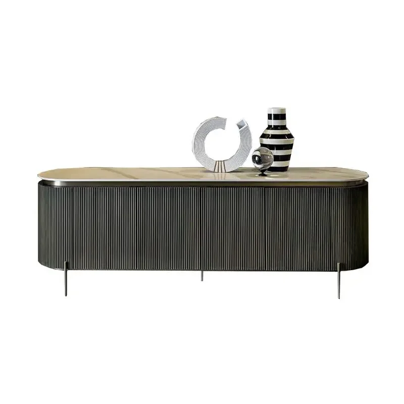

Italian minimalist light luxury door cabinet French American living room TV cabinet Home simple Nordic decorative cabinet