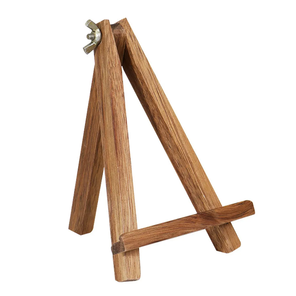 1Pcs Foldable Painting Display Easel Wooden Desktop Phone Holder Solid Strong Adjustable Phone Stand Tripod Wooden Pone Holder