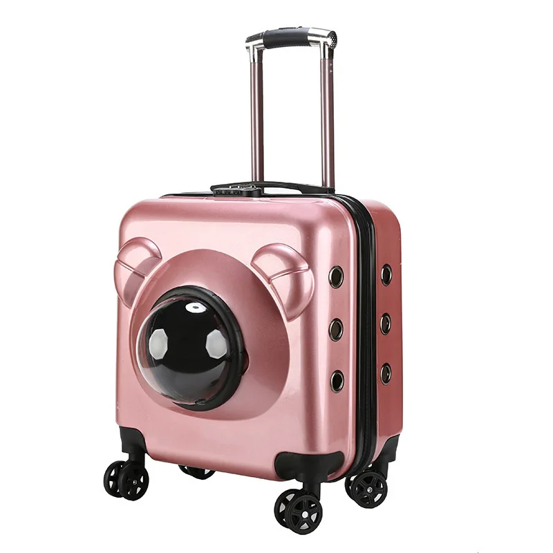

New Multifunctional Pet Air Case-Space Capsule Cat and Dog Backpack Portable Bubble Plastic Trolley Case for Outings