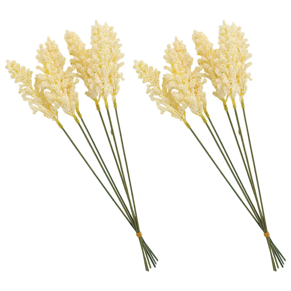 

12Pcs Fake Corn Stalks Artificial Plants Realistic Wedding Decoration Home Party Floral Arrangement Wheat Flowers
