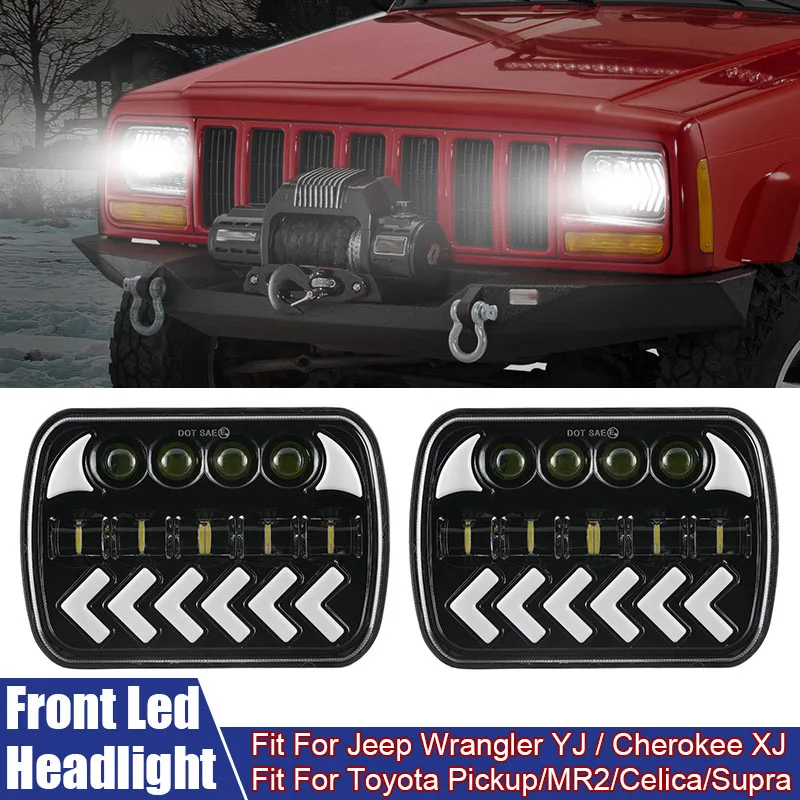 

Передние фары головного света 7x6 дюймов для Jeep Wrangler YJ 1986-1995 для Jeep Cherokee XJ 1984-2001 Для Toyota Pickup/MR2/Celica/Supra