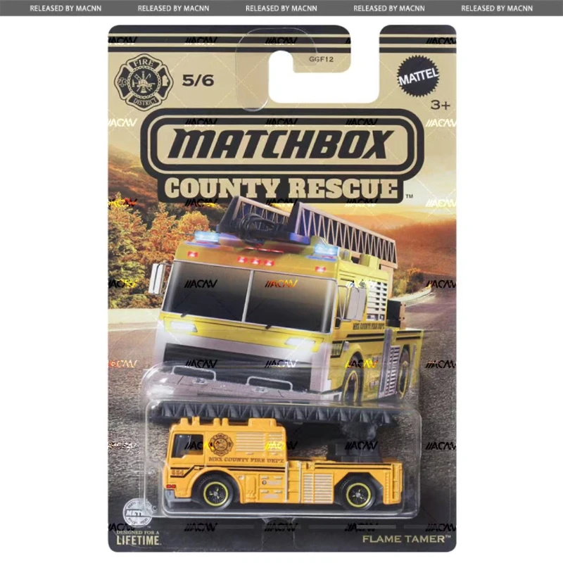 Original Mattel Matchbox Car Country Rescue Kid Toys for Boys 1/64 Diecast GMC Stepside Chevy Caprice Freightliner Buick Century