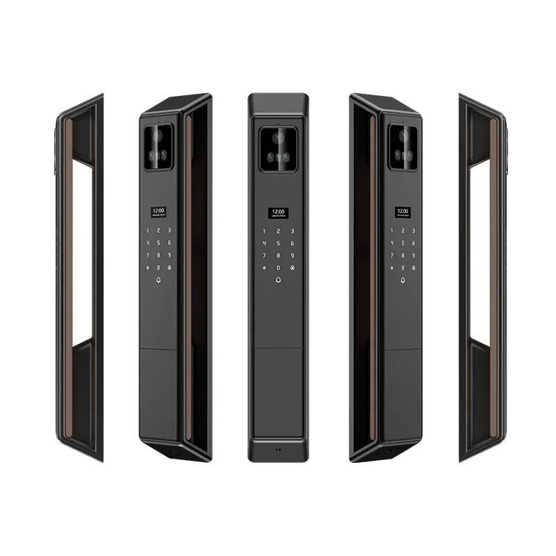 3D Facial Recognition Security Automatic Tuya Aluminium Door Fingerprint Smart Lock with Camera and Doorbell