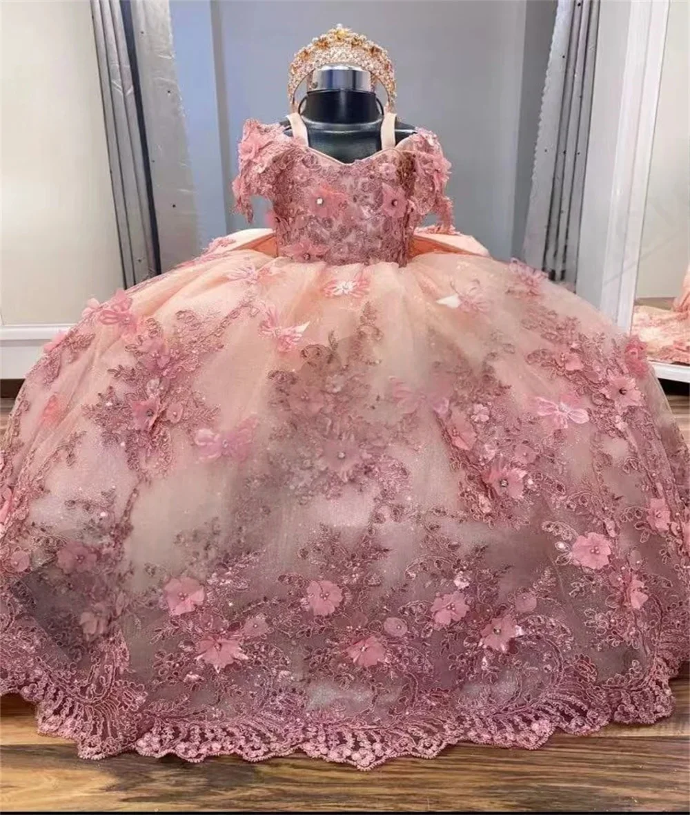 

Румяно-розовое кружевное платье с цветочным узором для девочек, первое рождественское платье, наряд для свадебной вечеринки فساتينestes فساتين kdeف سهرة بن sisi