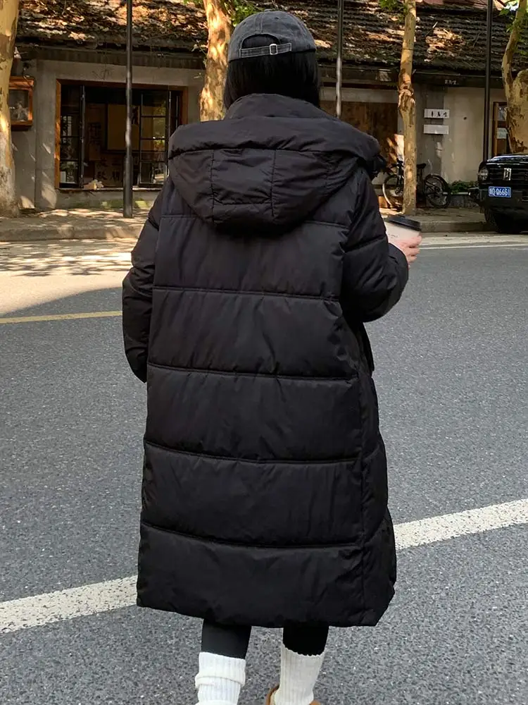 Vielleicht Warm Long Hooded Parkas Women Winter Puffer Jacket Coat Thick Cotton Padded  Clothes Female Casual Warm Outerwear