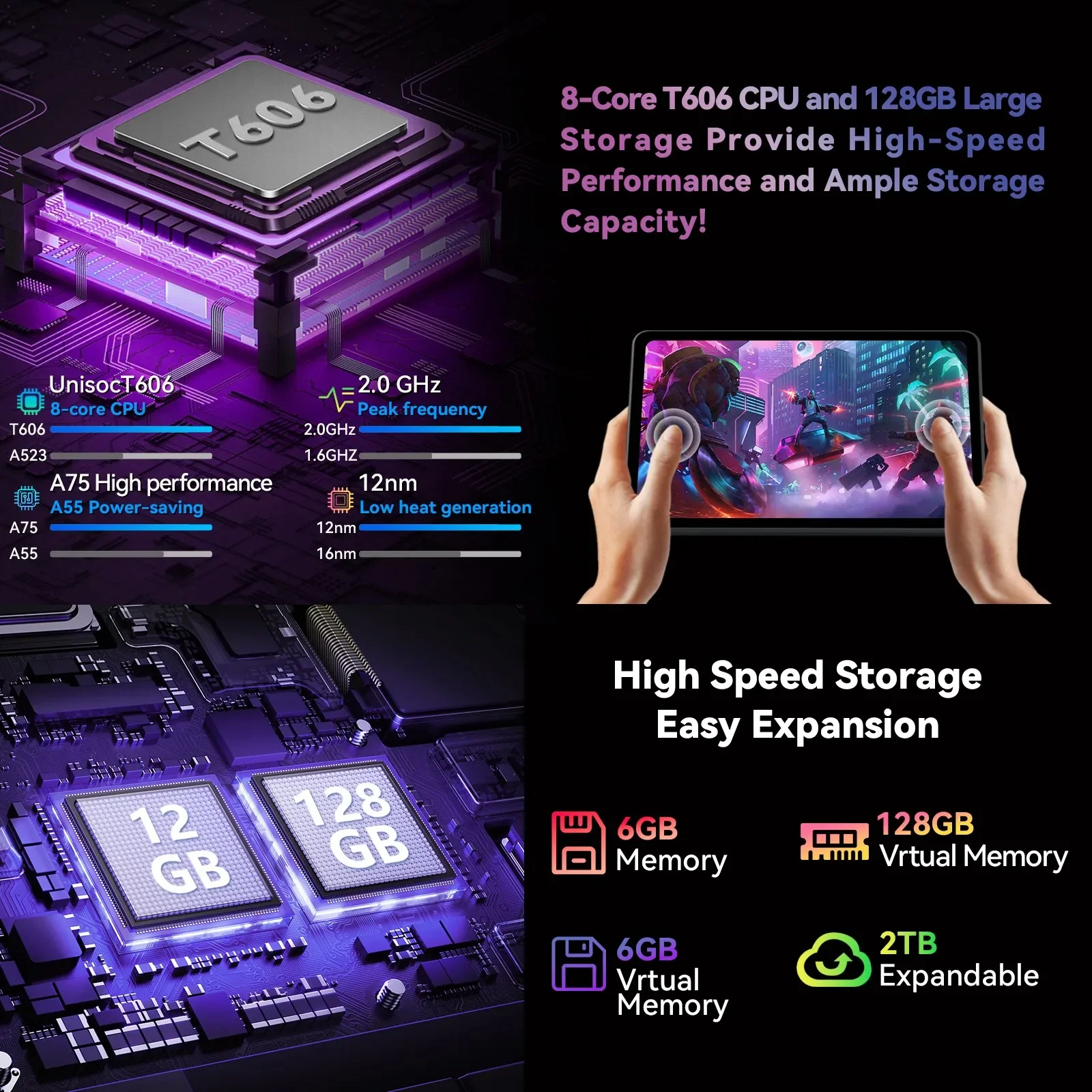 Headwolf Wpad7 Android 15 Tablet 11 cali FHD 1920 * 1200 Widevine L1 12 GB RAM + 128 GB ROM 8000 mAh 8 MP przód + 13 MP tył