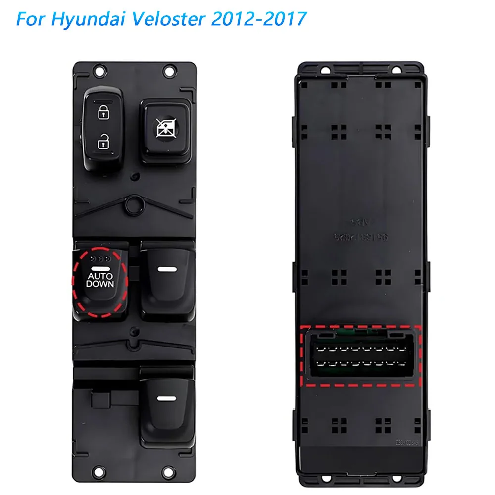 

For Hyundai Veloster 2012-2014 2015 2016 2017 Autodown Electric Window Switch Lifter Control Button 93570-2V015 93570-2V015-4X