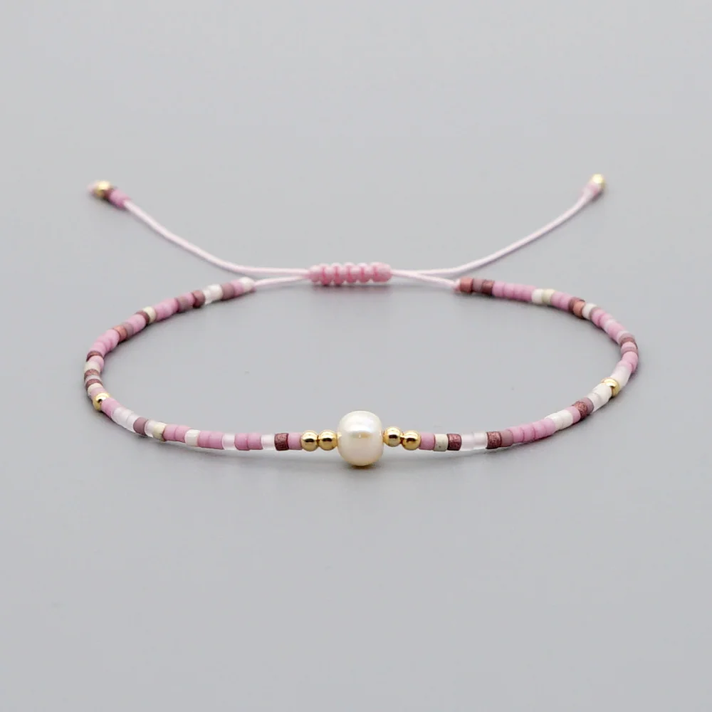 Miyuki-Perlenarmband für Frauen, eleganter, zierlicher Perlenschmuck, Boho-Sommer-Strand, stapelbare Armbänder, Geschenk für Sie – Detail 10