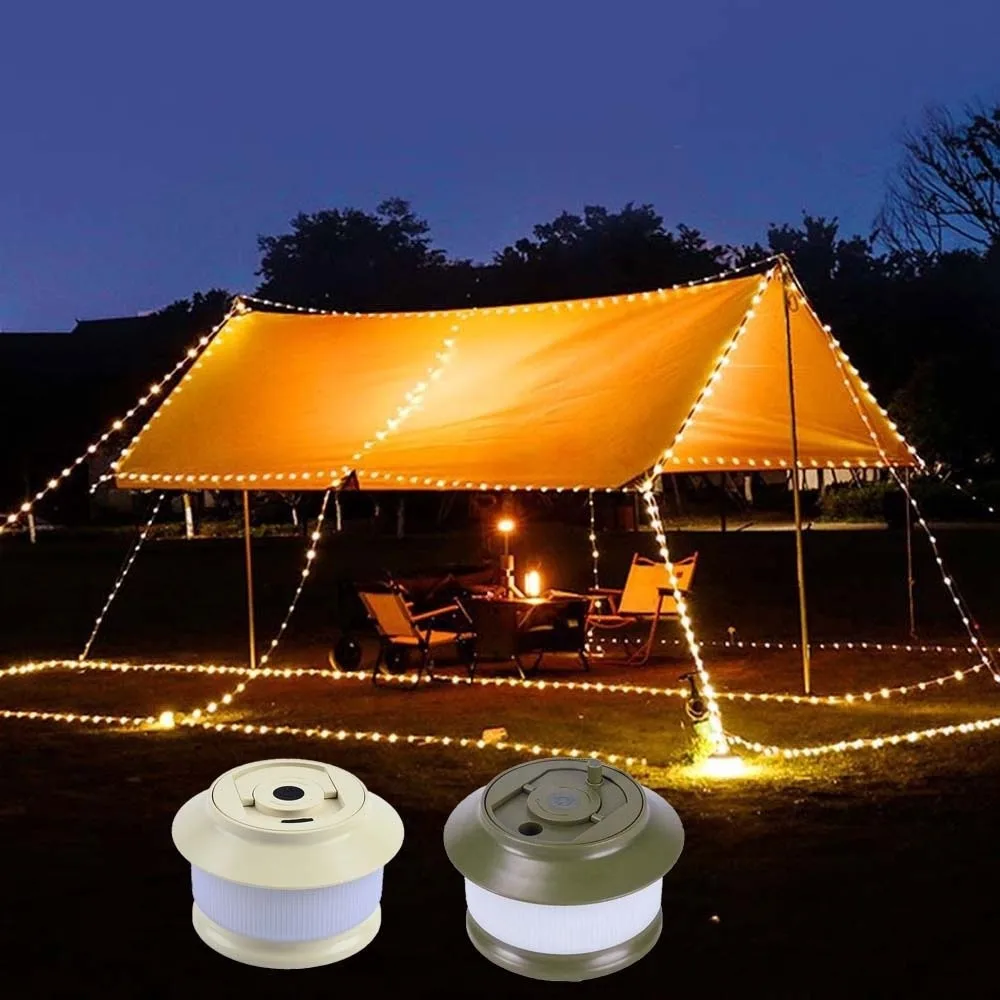

Hanging Light String Storage Camping Lamp Recyclable Light String Dimmable Camping Lantern 3000mAh Battery Waterproof