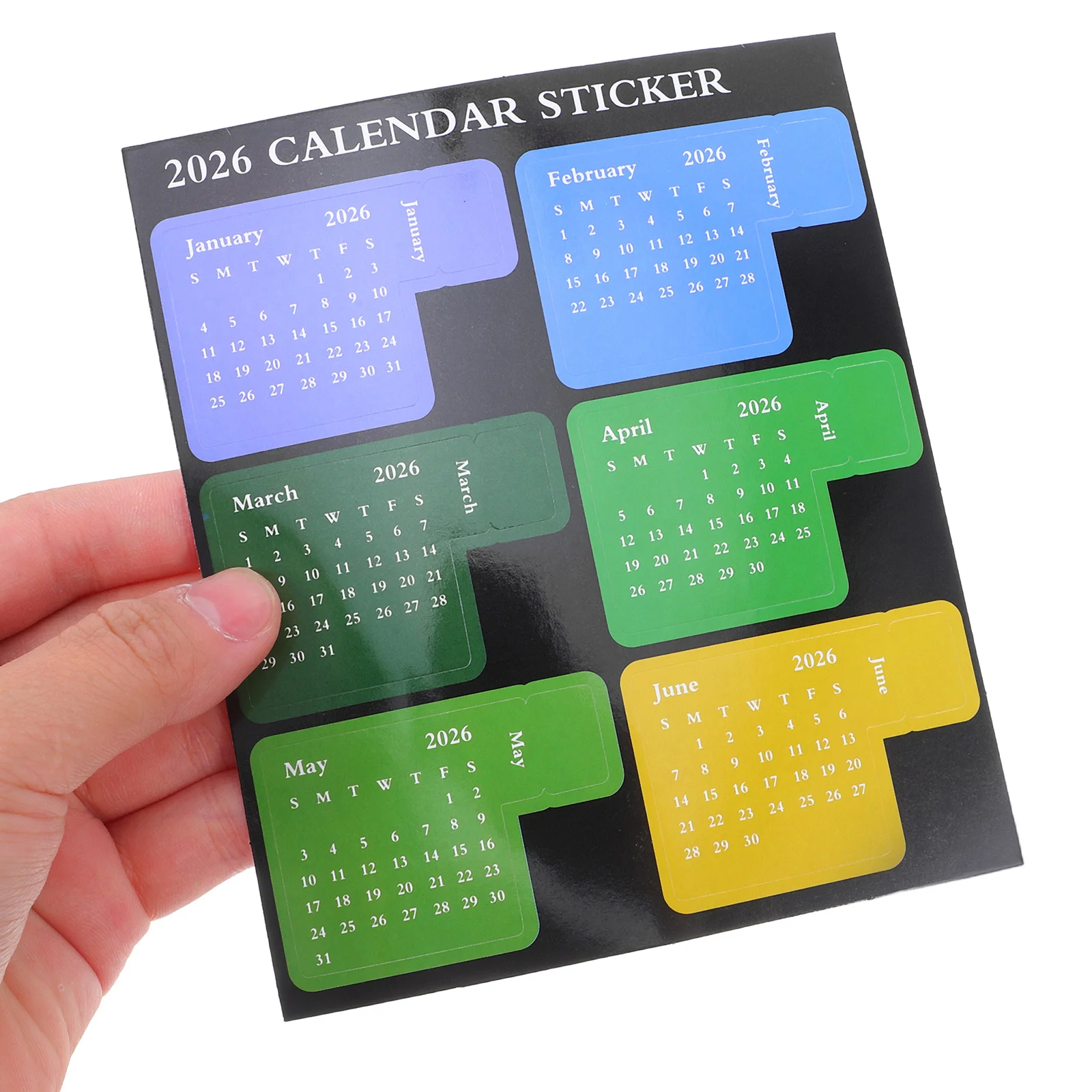 6Sets Versatile Use Calendar Stickers Planner Monthly Index Tabs for Diaries and More Calendar Stickers Planner