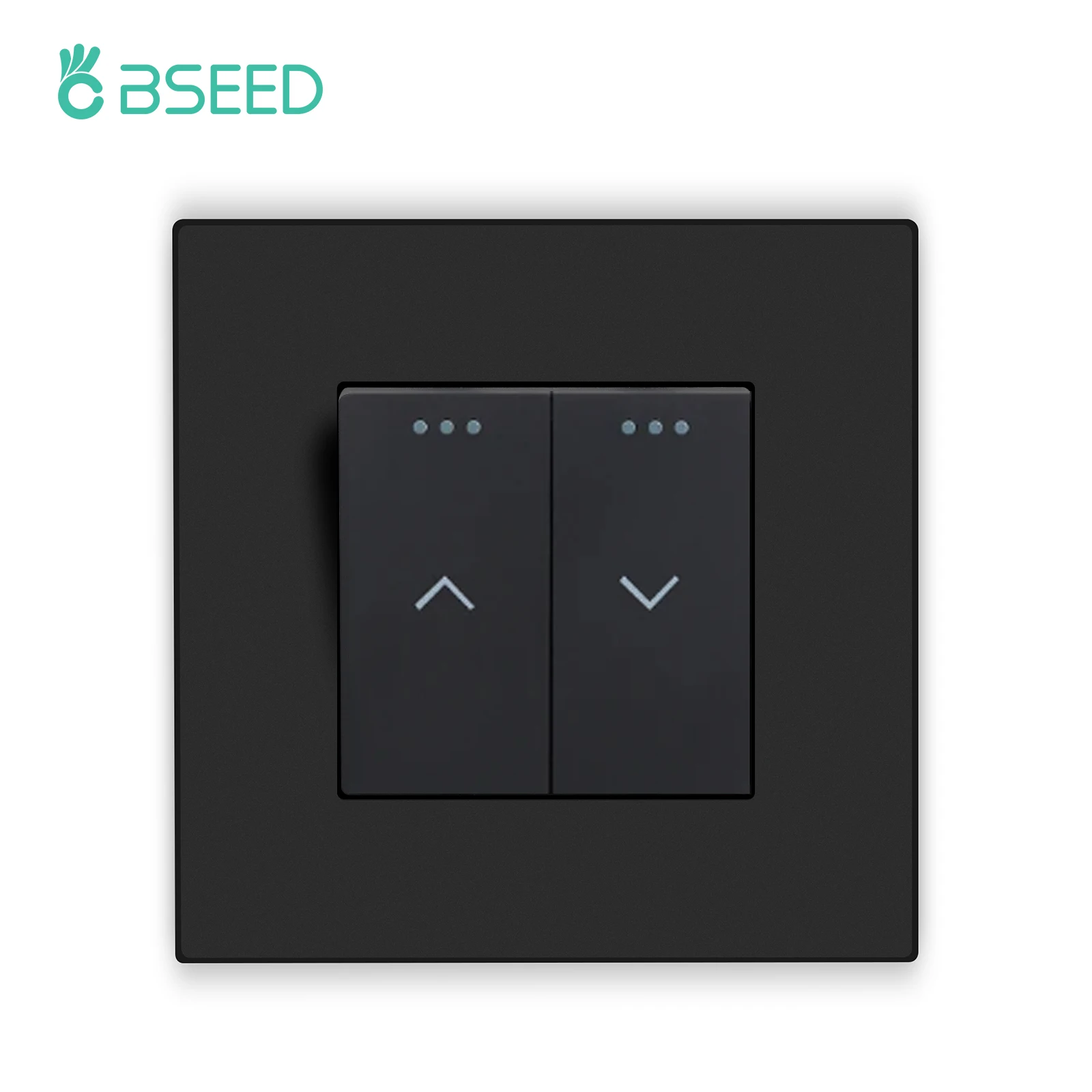 BSEED Mechanical Button Switch Electric Curtain Switch Plastic Frame for Blind Curtain White/Black/Gray/Gold Reset Switch