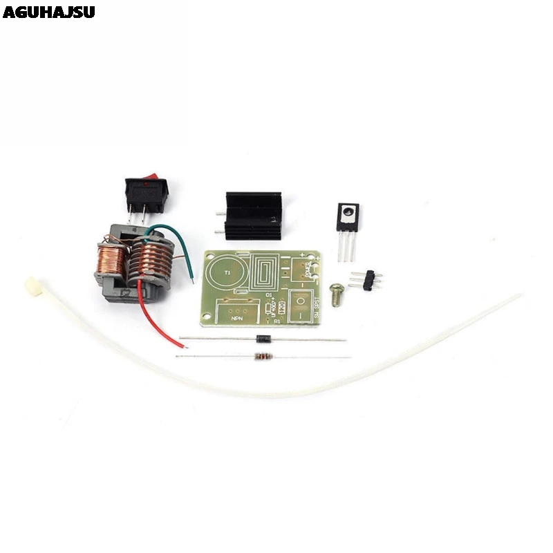 15KV High Frequency DC Voltage Arc Ignition Generator Inverter Boost Step Up 18650 DIY Kit U Core Transformer Suite 3.7V