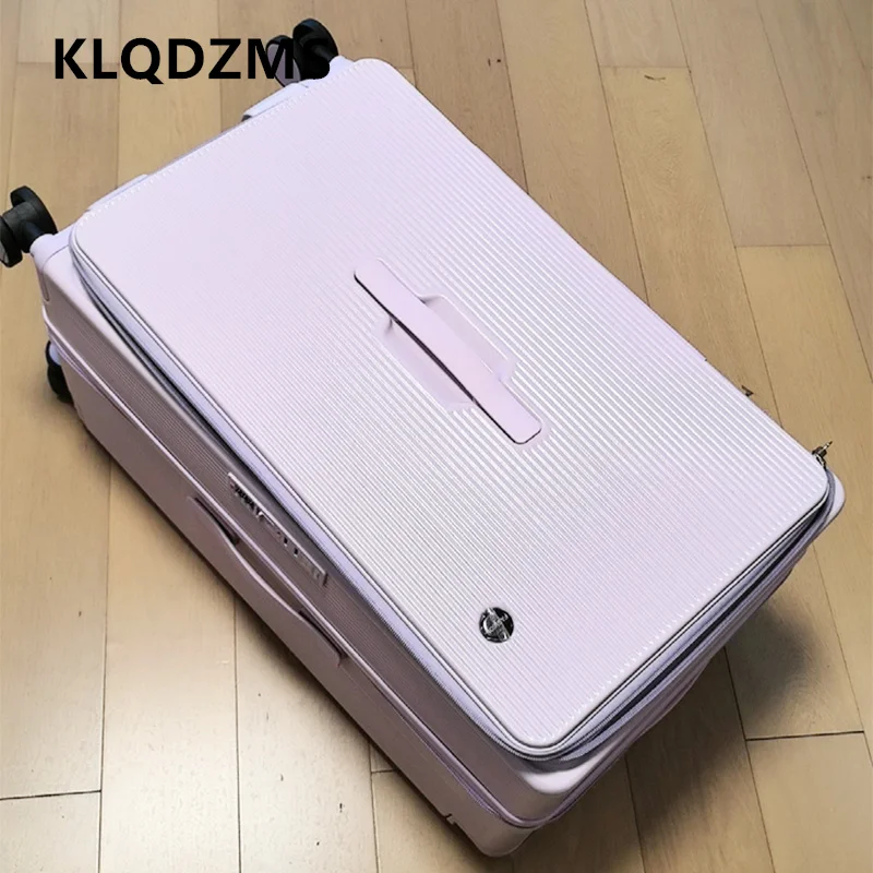 KLQDZMS حقيبة سفر محمولة ABS + PC صندوق الصعود سعة كبيرة حقيبة تروللي بعجلات 20 "24" 26 "28" 30 "32 بوصة مع حقيبة عجلات #1