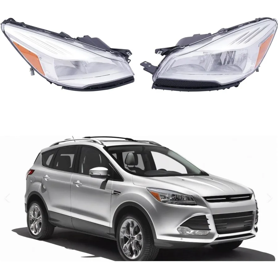 

Галогенная фара в сборе, левая и правая упаковка из 2 шт., совместимая с Ford Escape S SE Titanium Trend 1.6L 2.0L 2.5L Buil 2013-2016 гг.
