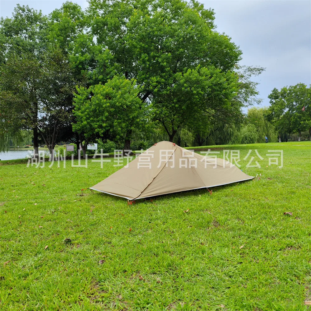 Outdoor Ultra Lightweight Aluminum Rod Rainstorm Prevention Tunnel Camping Tent One Person