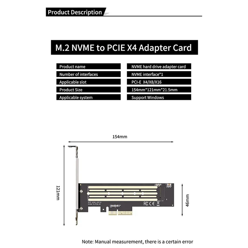 محول NVME M.2 NVME SSD إلى Pcie 4.0 X4 X8 X16 بطاقة توسيع M.2 NVME إلى بطاقة محول PCI-E X4