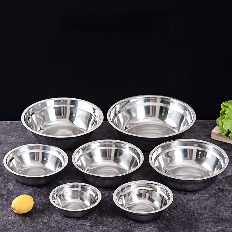 

10 pcs/set stainless steel bowls set home kitchen baking mixing basin soup bowl fruit storage kids Bowl