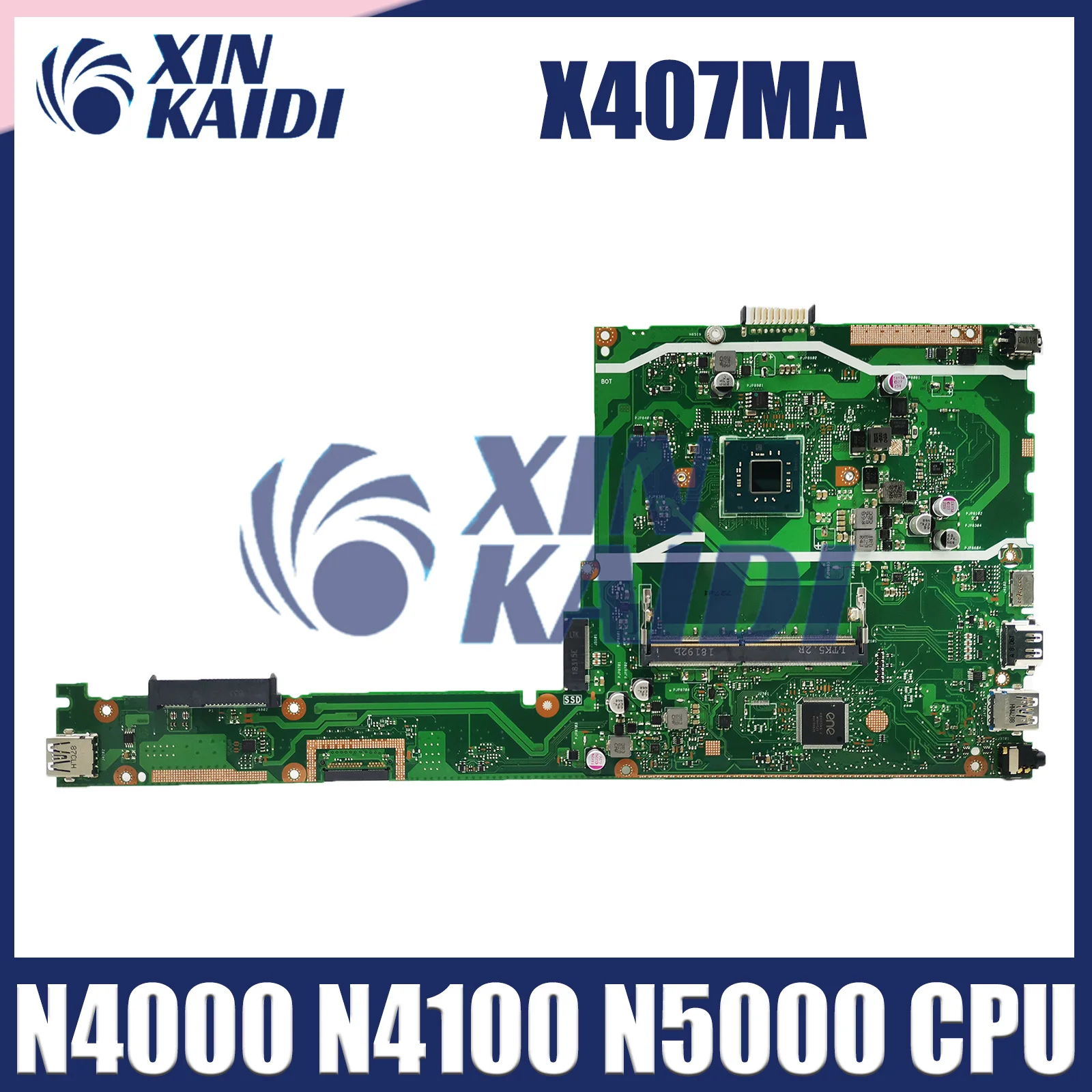 

Notebook Mainboard For ASUS VivoBook X407MA X407M X407MA Laptop Motherboard With N4000 N4100 N5000 CPU Systemboard