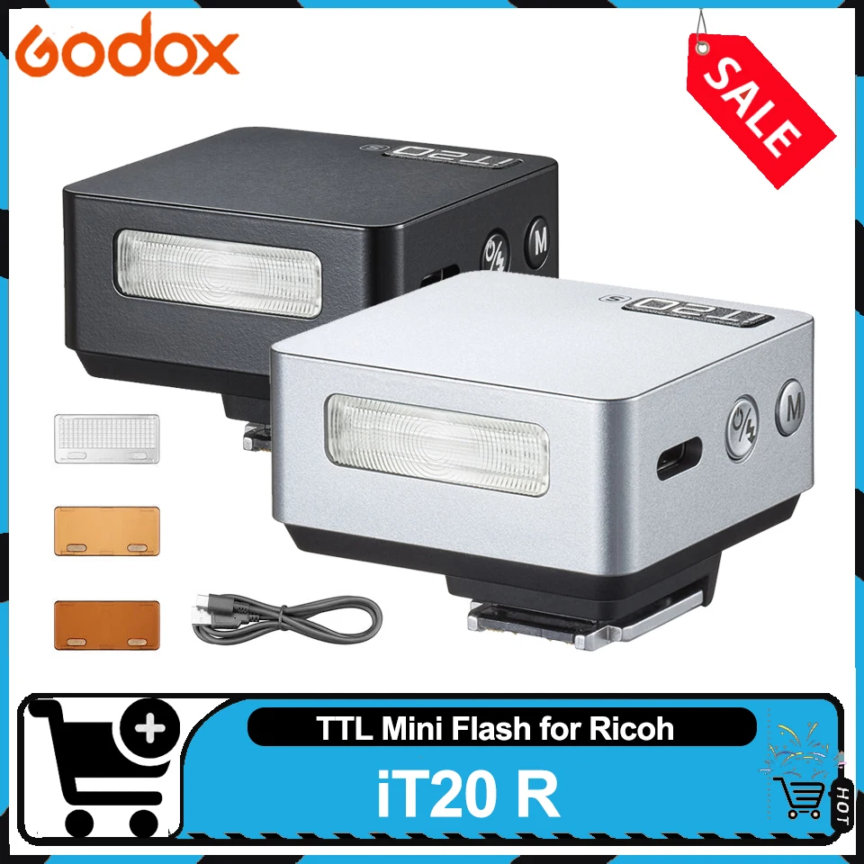 

Godox iT20 R Мини-вспышка для автокамеры Ricoh TTL, 6 уровней выхода, время переработки 1,5 сек, совместимая с RICOH GR3 GR3X
