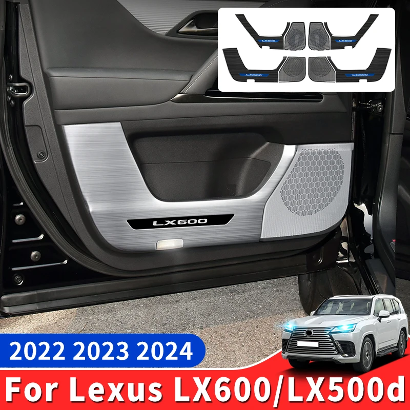 Interior upgraded Accessories For 2022 2023 2024 Lexus LX600  LX500d Stainless Steel Car Door Protective Cover Speaker Cover