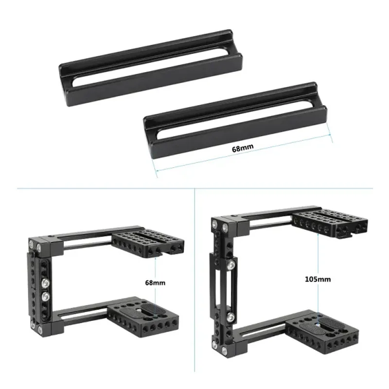 CAMVATE Universal Camera Dual-use Hight Adjustable Cage Kit With Top Cheese Handgrips and Side Wooden Handgrips Camera Cage