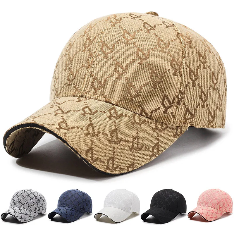 New Jacquard Alphabet Baseball Hat Korean Outdoor Sports Traveling Sunscreen Cap Men Women Casual Trendy Peaked Hats