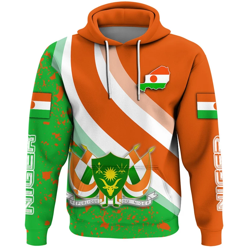 

Niger Flag Map 3D Print Hoodies For Men Clothes Africa Kids Tracksuit Coat Of Arms Graphic Sweatshirts National Emblem Male Tops