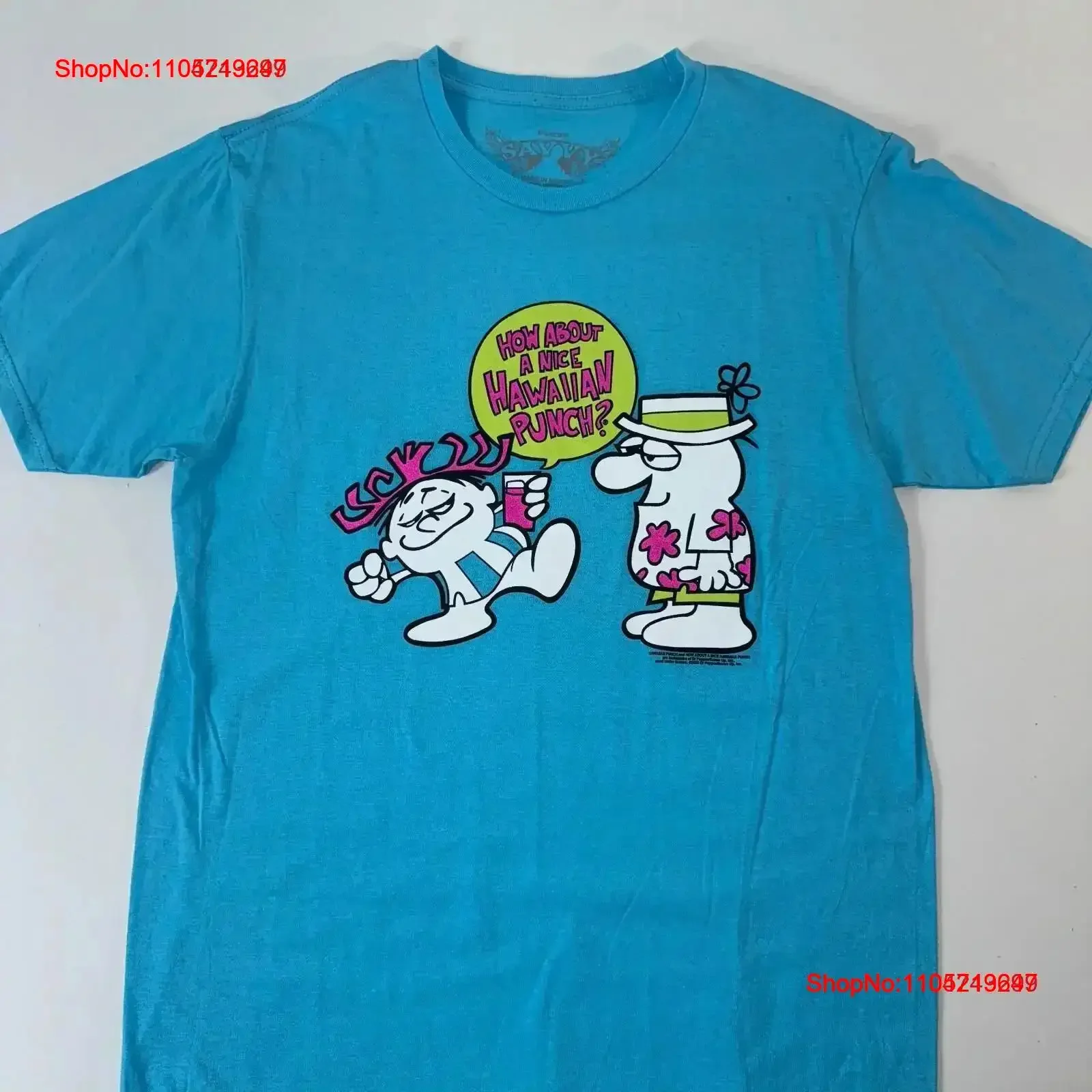Savvy How About A Nice Hawaiian Punch camiseta tamaño mediano azul nuevo vintage lavado estirado versátil transpirable suave