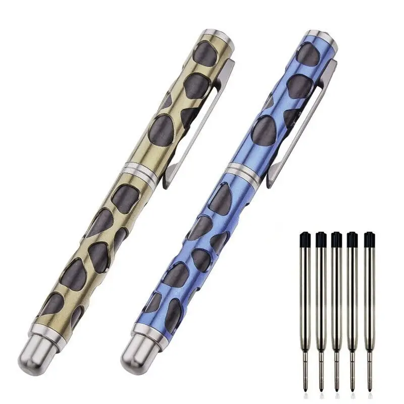 Titanium Practical Ballpoint Pen Office Signature Pocket Pen Metal G2 Refill Hot