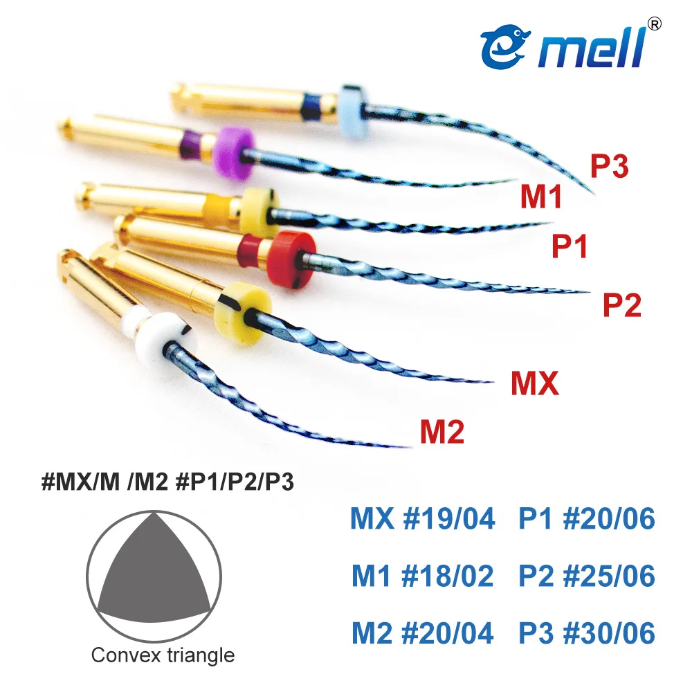 Dental Niti Files Dental SX-F3 Niti Rotary Blue Files Endodontic Files  6pcs/Box