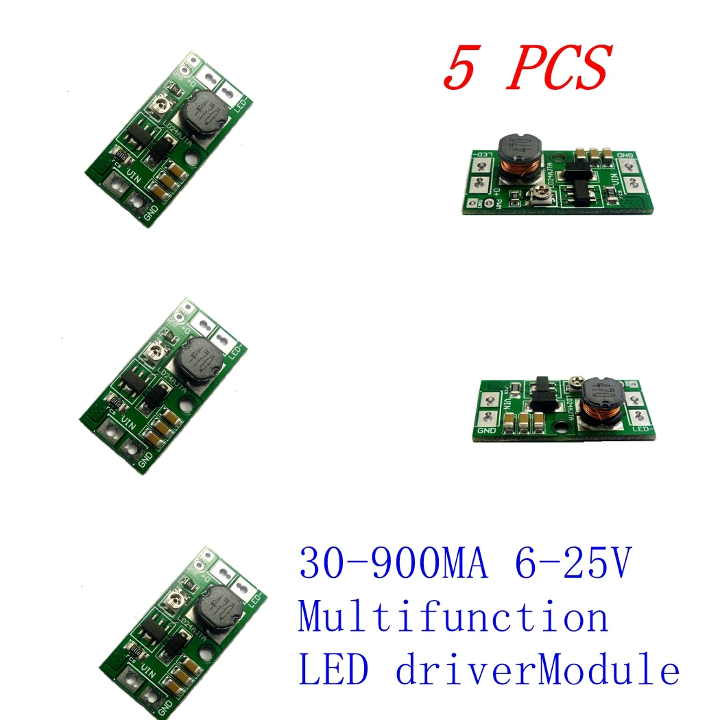 Adjustable LED Driver 5PCS LD24AJTA with PWM Controller, 9V-24V 20W Integrated Circuit
