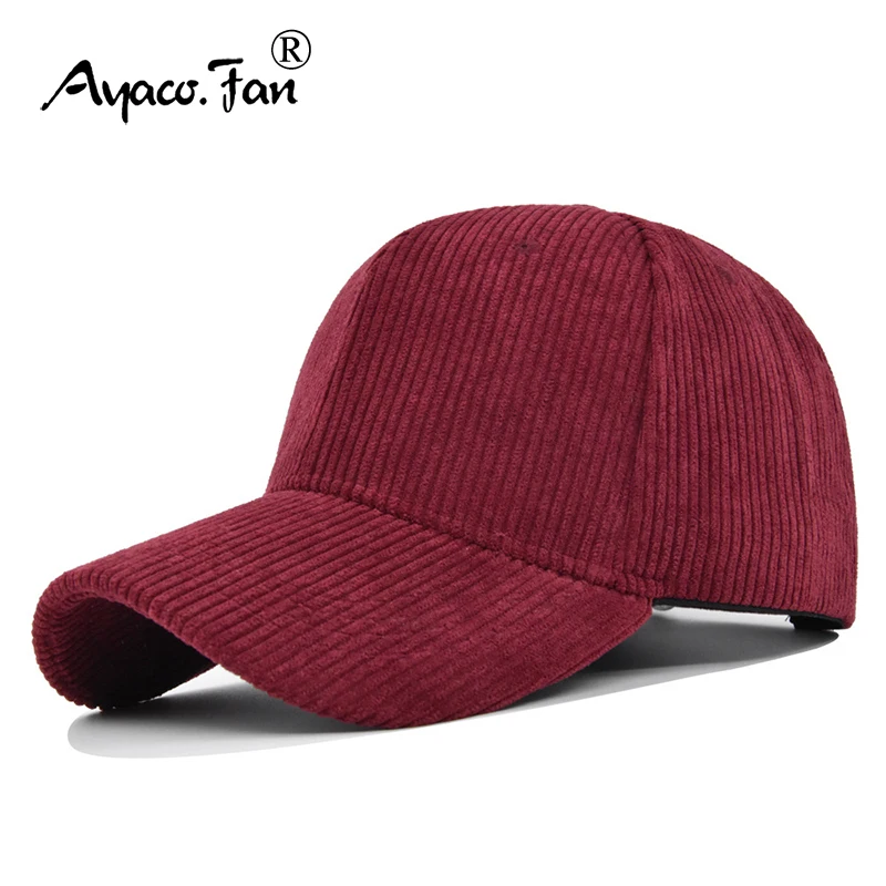 Baseball Cap New Spring Solid Color Sunhat Corduroy Men Women Unisex-Teens Cotton Snapback Caps Fashion Hip Hop Simple Hat