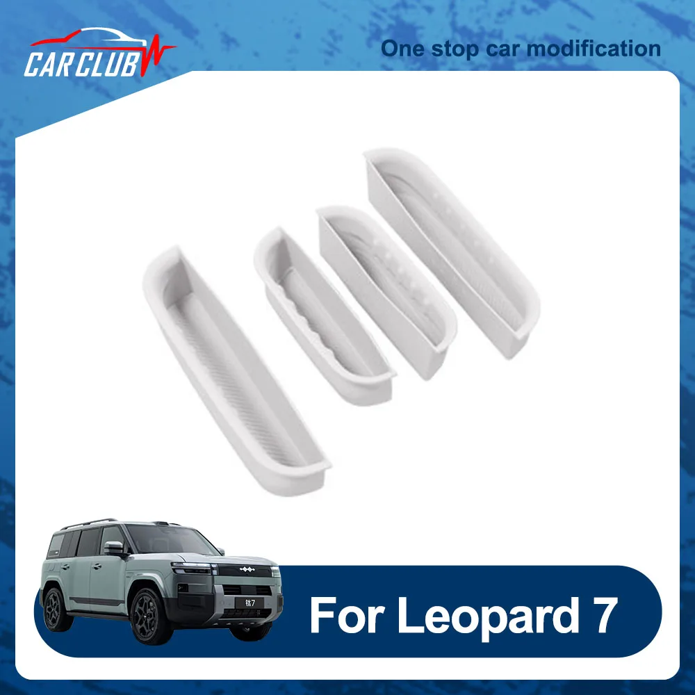 4 Pcs Silicone Storage Box For Door Handle Fit For BYD Leopard 7 Titanium 7 2025 2026 Car Door Groove Pad Automotive Supplies