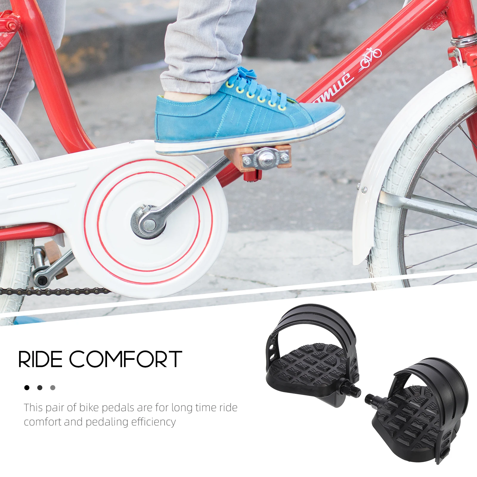 1 Pair Comfortable Indoor Cycling Pedals Durable Exercising Bike Accessories Premium Plastic Pedals For Fitness Equipment