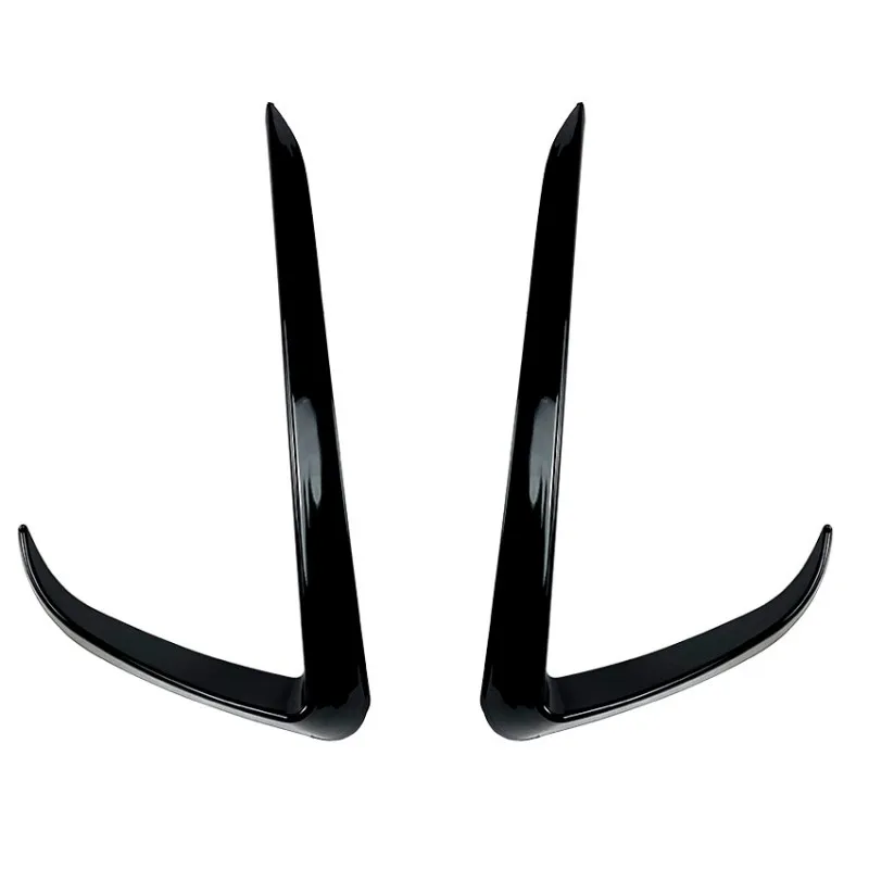 Front Fog Lamp Eyebrow Wind Knife For Tesla Model Y Juniper 2025 Piano Black Fog Lamp Trim Carbon Look Blade Trim Bodykits