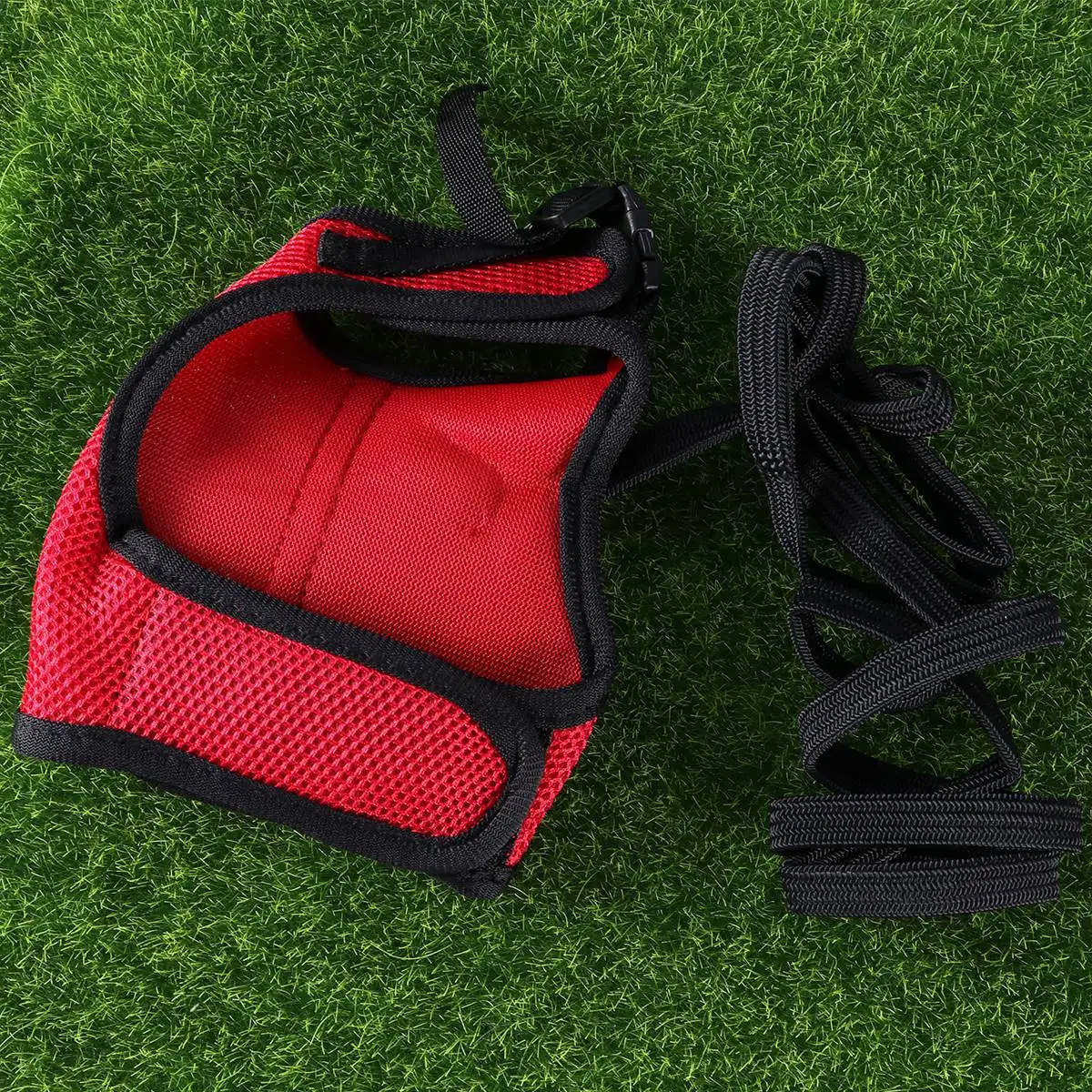 

Adjustable Pet Rabbit Bunny Harness Leash Size S Red Breathable Comfortable Small Animal Walking Lead Guinea Pig Pig Control