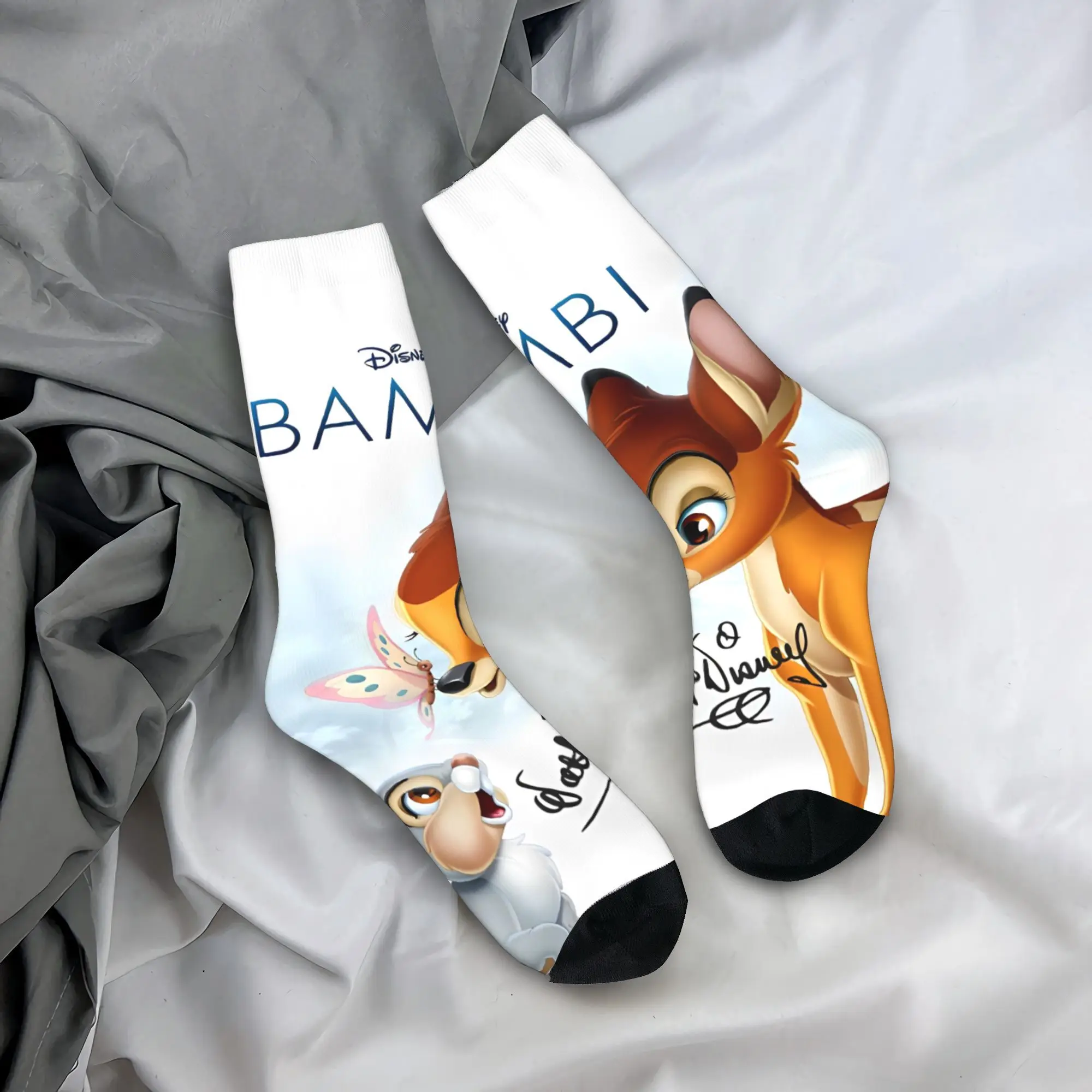 

Bambi Cartoon Socks Autumn Stockings Casual Couple Comfortable Socks Design Skateboard Non Slip Socks