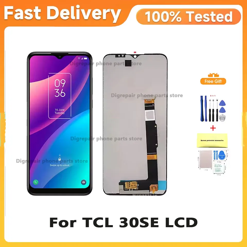 Проверенный ЖК-дисплей для TCL 30 SE 6165H, сенсорная панель для мобильного телефона, дигитайзер, сменное стекло экрана, запасные части