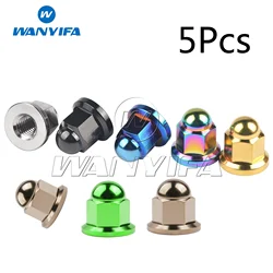 Wanyifa Titanium Nut M6/M8/M10 Dome Head Acorn Nuts for Bicycle Motorcycle Car 5pcs