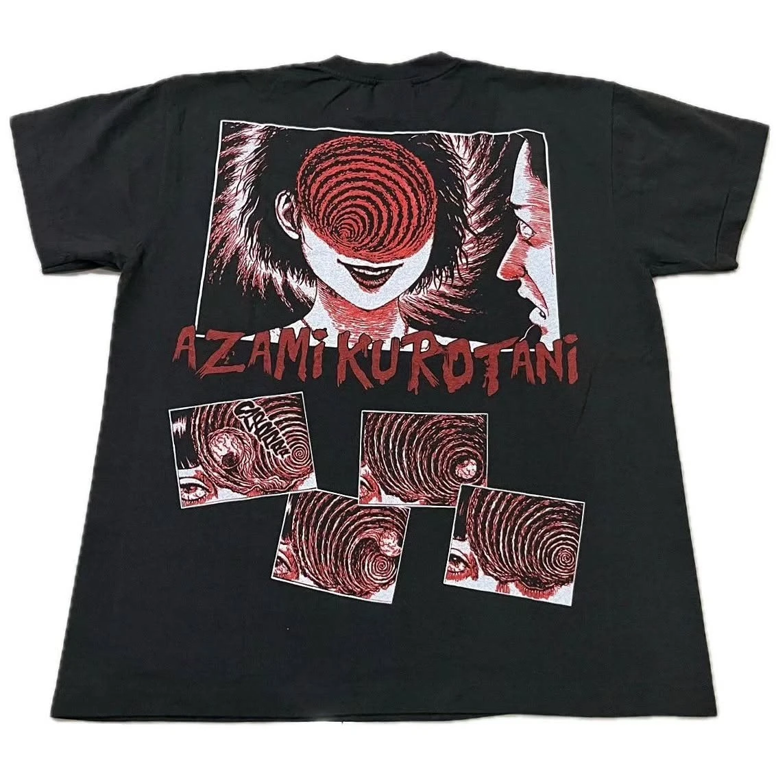 Junji Ito Uzumaki Anime Azami Spiral Horror Manga Graphic Tee Cotton Mens Womens T-Shirt Summer Streetwear