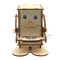 Robot Eating Coin Wood DIY Model Teaching Learning Stem Project Kit for Kid Science Experiment Education Toy Wooden Assemble Kit