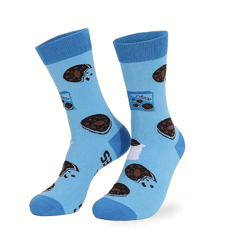 

1/5 пар креативных нишевых дизайнов, мужские уличные спортивные чулки в стиле хип-хоп для весеннего отдыха, впитывающие пот дышащие носки для пар